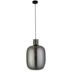 Hängelampen|Wohnzimmerlampen*Searchlight Hängeleuchte Rauchglas E27 D: 30 cm H: max. 120 cm Grau