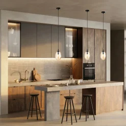 Emibig Hängeleuchte Rauchglas in Bernstein Ø 12 cm verstellbar< Hängelampen|Bürolampen