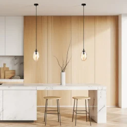 Emibig Hängeleuchte Rauchglas in Bernstein Ø 12 cm verstellbar< Hängelampen|Bürolampen