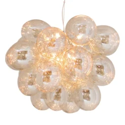 By Rydéns Hängeleuchte Rauchglas Metall 62 cm breit 3-flammig G9< Hängelampen|Wohnzimmerlampen