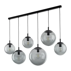 TK Lighting Hängeleuchte Rauchglas Metall 130 cm lang H: max. 150 cm< Hängelampen|Esszimmer Lampen