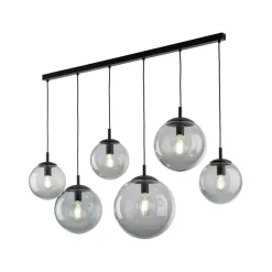 TK Lighting Hängeleuchte Rauchglas Metall 130 cm lang H: max. 150 cm< Hängelampen|Esszimmer Lampen