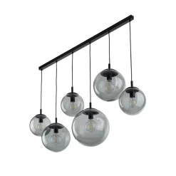 TK Lighting Hängeleuchte Rauchglas Metall 130 cm lang H: max. 150 cm< Hängelampen|Esszimmer Lampen