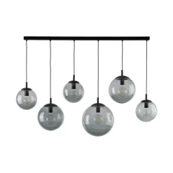 TK Lighting Hängeleuchte Rauchglas Metall 130 cm lang H: max. 150 cm< Hängelampen|Esszimmer Lampen