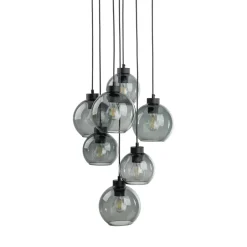 TK Lighting Hängeleuchte Rauchglas 7x E27 verstellbar Kugelschirme< Hängelampen|Esszimmer Lampen