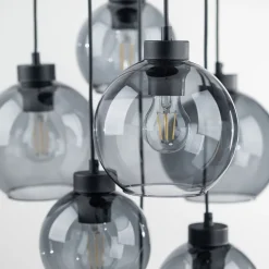 TK Lighting Hängeleuchte Rauchglas 7x E27 verstellbar Kugelschirme< Hängelampen|Esszimmer Lampen