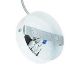 BPS Koncept Hängeleuchte Retro Creme Gold Stoff rund Esszimmer< Hängelampen|Esszimmer Lampen