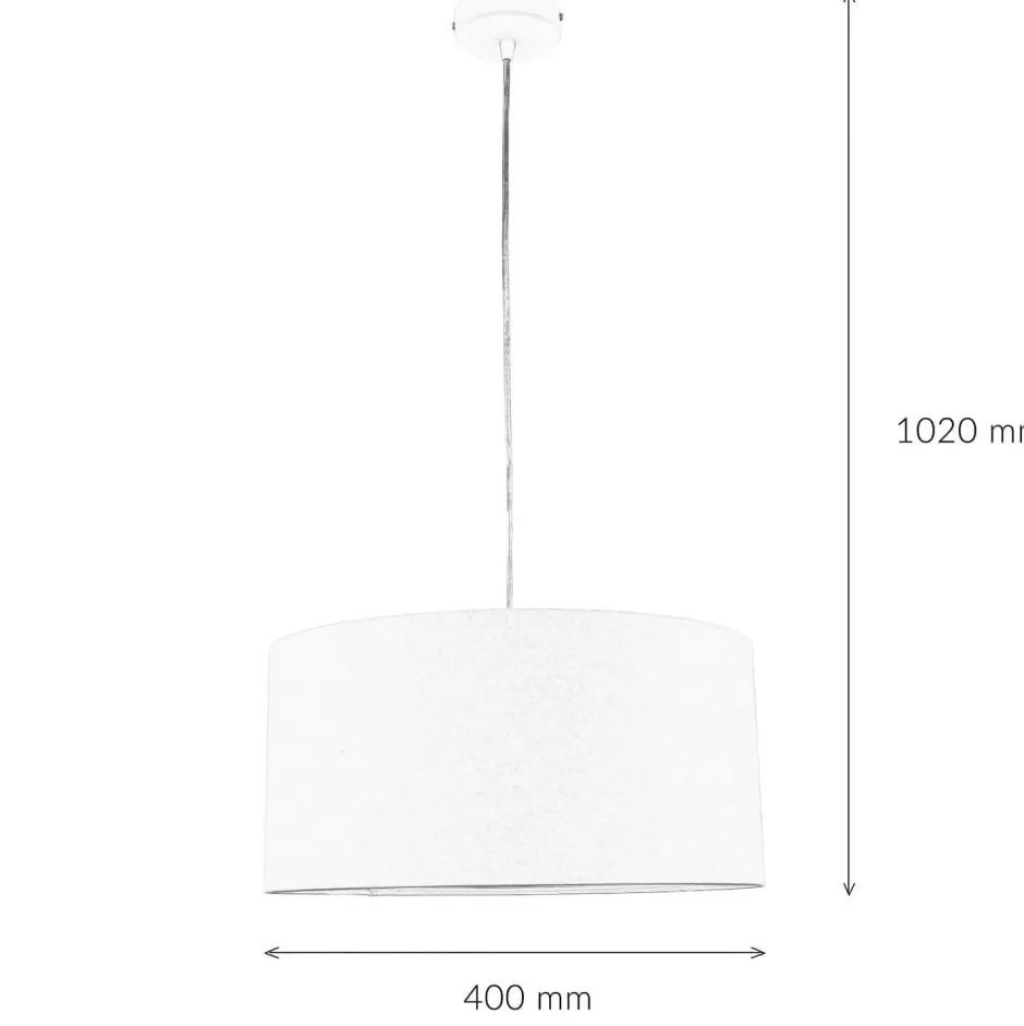 BPS Koncept Hängeleuchte Retro Creme Gold Stoff rund Esszimmer< Hängelampen|Esszimmer Lampen