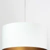 Hängelampen|Esszimmer Lampen*BPS Koncept Hängeleuchte ROSIE Creme Gold Retro rund Esstisch