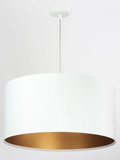 Hängelampen|Esszimmer Lampen*BPS Koncept Hängeleuchte ROSIE Creme Gold Retro rund Esstisch