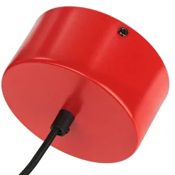 Vintage Lampen|Industrie Lampen*Luminex Hängeleuchte Rot Metall Vintage Mid Century Design