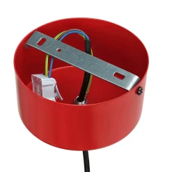 Vintage Lampen|Industrie Lampen*Luminex Hängeleuchte Rot Metall Vintage Mid Century Design