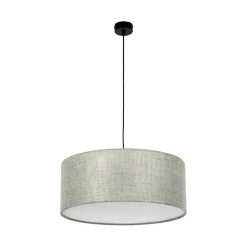 Moderne Lampen|Stofflampen*TK Lighting Hängeleuchte rund Ø 50 cm blendarm E27 Grün Stoffschirm