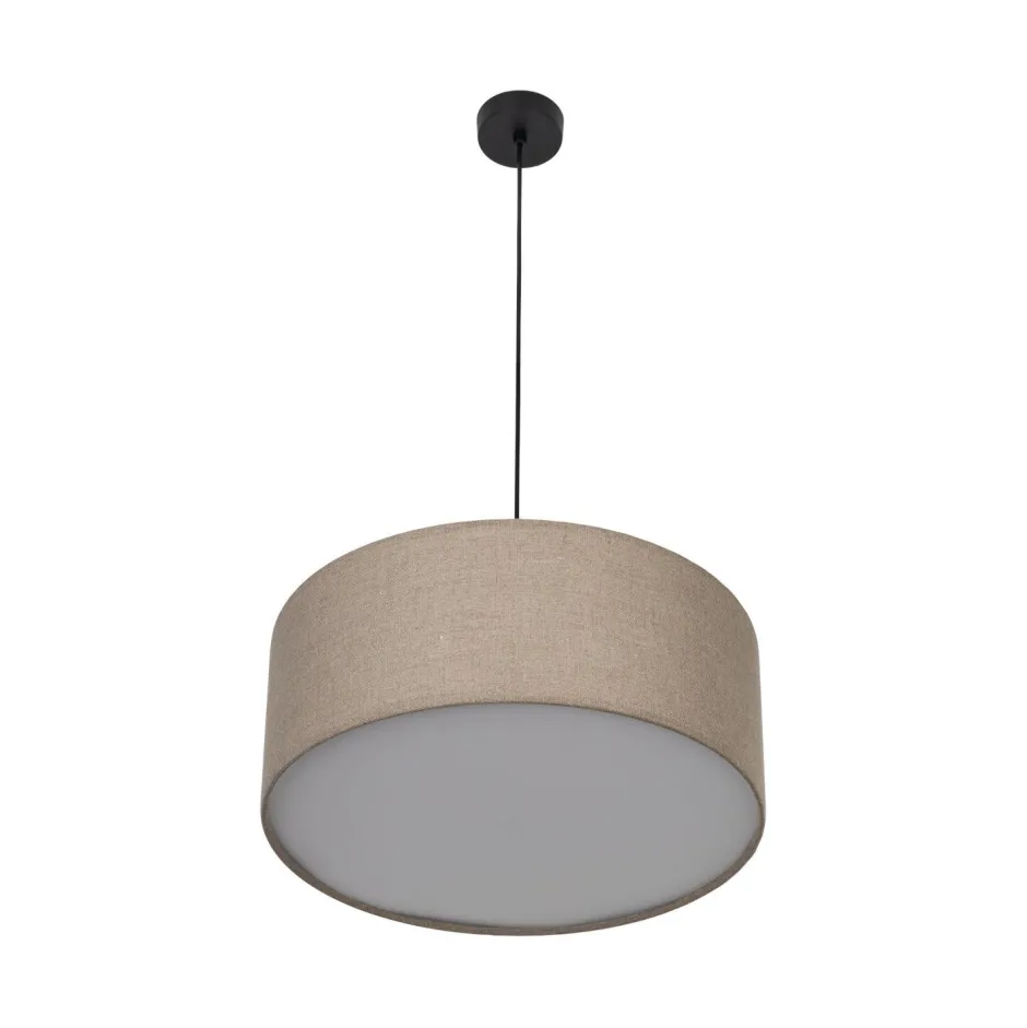 Hängelampen|Esszimmer Lampen*TK Lighting Hängeleuchte rund Ø 50 cm H: max. 110 cm Jute 3x E27 Modern