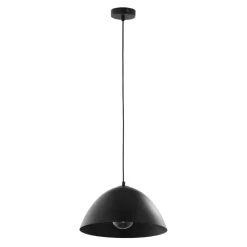 Moderne Lampen|Wohnzimmerlampen*TK Lighting Hängeleuchte rund Ø 33,5 cm Metall Schwarz E27