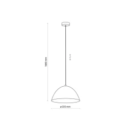 Moderne Lampen|Wohnzimmerlampen*TK Lighting Hängeleuchte rund Ø 33,5 cm Metall Schwarz E27