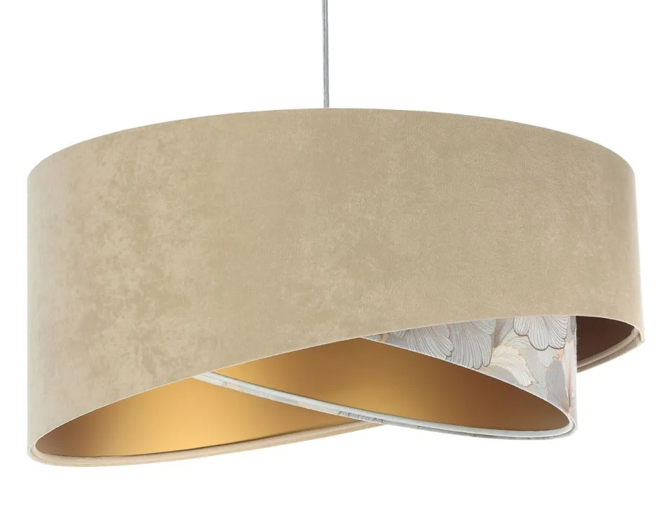 BPS Koncept Hängeleuchte rund D: 50 cm E27 Stoff Velours Optik< Bürolampen|Schlafzimmer Lampen