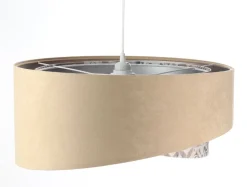 BPS Koncept Hängeleuchte rund D: 50 cm E27 Stoff Velours Optik Modern KARIM< Hängelampen|Bürolampen