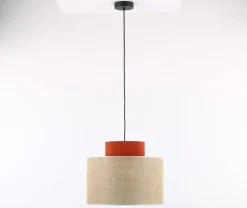 Wohnzimmerlampen|Stofflampen*TK Lighting Hängeleuchte rund E27 Ø 38 cm H: max. 170 cm Jute Stoff