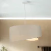 Hängelampen|Esszimmer Lampen*BPS Koncept Hängeleuchte rund Groß Beige Weiß Ø50cm Esstisch