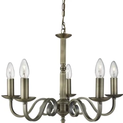 Rustikale Lampen|Kronleuchter*Searchlight Hängeleuchte rustikal 5-flmg.