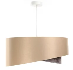 Hängelampen|Bürolampen*BPS Koncept Hängeleuchte Satin E27 rund D: 50 cm in Gold Bunt