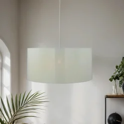 Hängelampen|Esszimmer Lampen*Easylight Hängeleuchte Schirm Creme Gold Retro rund Esstisch