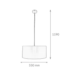 Hängelampen|Esszimmer Lampen*Easylight Hängeleuchte Schirm Creme Gold Retro rund Esstisch