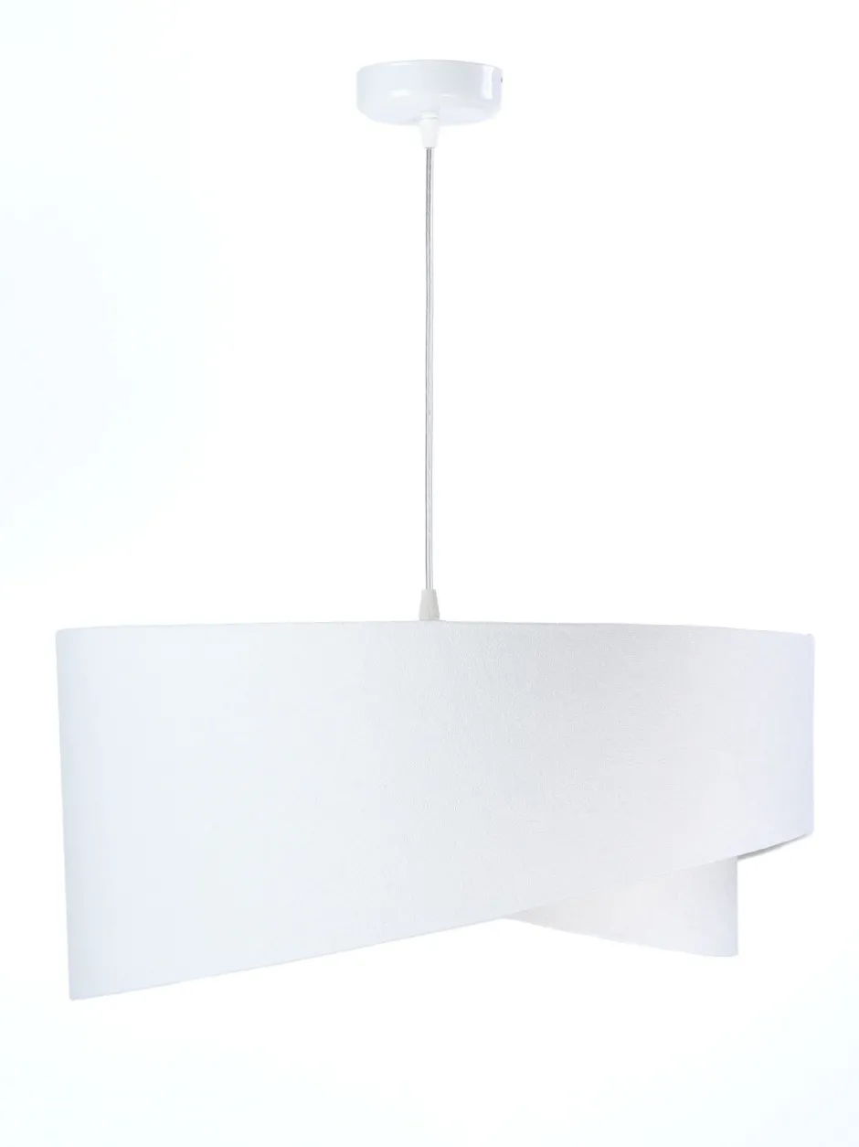 BPS Koncept Hängeleuchte Schirm Weiß Türkis Stoff rund Ø50cm< Hängelampen|Esszimmer Lampen