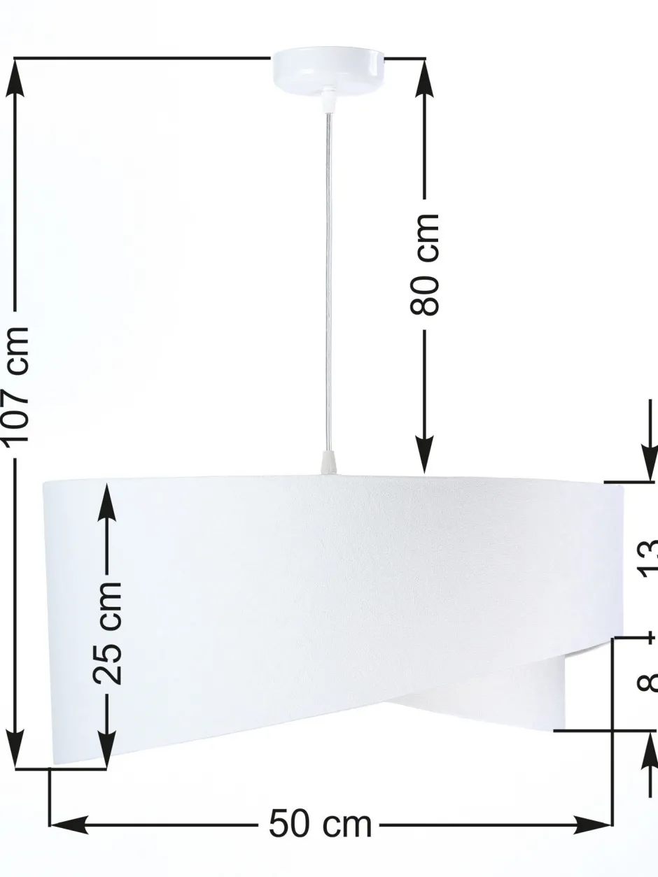 BPS Koncept Hängeleuchte Schirm Weiß Türkis Stoff rund Ø50cm< Hängelampen|Esszimmer Lampen
