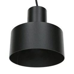 Hängelampen|Esszimmer Lampen*Sigma Hängeleuchte Schwarz breiter Schirm Retro 2 flmg