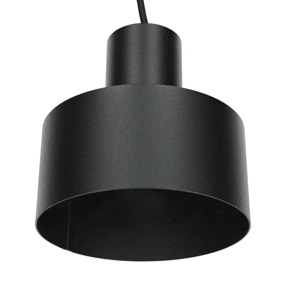 Hängelampen|Esszimmer Lampen*Sigma Hängeleuchte Schwarz breiter Schirm Retro 2 flmg