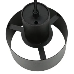 Sigma Hängeleuchte Schwarz breiter Schirm Retro 3 flmg< Hängelampen|Esszimmer Lampen