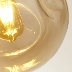 Searchlight Hängeleuchte Schwarz Champagner E27 D: 25 cm Glas TALIA< Hängelampen|Wohnzimmerlampen