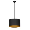 Emibig Hängeleuchte Schwarz Gold Stoff Ø35cm YENNA Wohnzimmer< Hängelampen|Esszimmer Lampen
