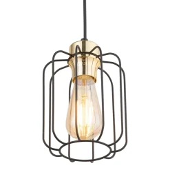 TK Lighting Hängeleuchte Schwarz Gold E27 Metall Draht GALAXY< Hängelampen|Esszimmer Lampen