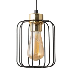 TK Lighting Hängeleuchte Schwarz Gold E27 Metall Draht GALAXY< Hängelampen|Esszimmer Lampen