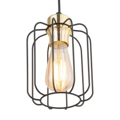 TK Lighting Hängeleuchte Schwarz Gold E27 Metall Draht GALAXY< Hängelampen|Esszimmer Lampen