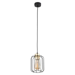 TK Lighting Hängeleuchte Schwarz Gold E27 Metall Draht GALAXY< Hängelampen|Esszimmer Lampen