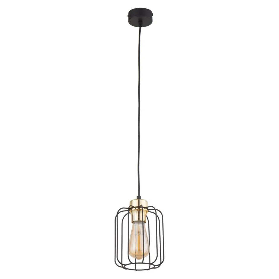 TK Lighting Hängeleuchte Schwarz Gold E27 Metall Draht GALAXY< Hängelampen|Esszimmer Lampen