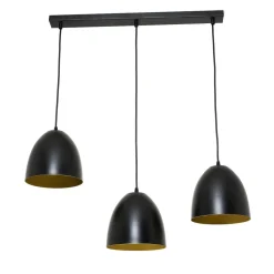 Easylight Hängeleuchte Schwarz Gold 3-flammig E27 verstellbar< Hängelampen|Esszimmer Lampen