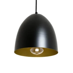 Easylight Hängeleuchte Schwarz Gold 3-flammig E27 verstellbar< Hängelampen|Esszimmer Lampen