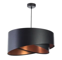 Hängelampen|Bürolampen*BPS Koncept Hängeleuchte Schwarz Kupfer Ø 50 cm Latex E27 rund