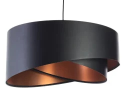 Hängelampen|Bürolampen*BPS Koncept Hängeleuchte Schwarz Kupfer Ø 50 cm Latex E27 rund