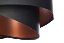 Hängelampen|Bürolampen*BPS Koncept Hängeleuchte Schwarz Kupfer Ø 50 cm Latex E27 rund