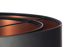 Hängelampen|Bürolampen*BPS Koncept Hängeleuchte Schwarz Kupfer Ø 50 cm Latex E27 rund