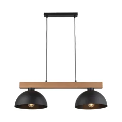 TK Lighting Hängeleuchte Schwarz Metall Holz länglich E27 Esszimmer< Lampen Aus Aller Welt|Skandinavische Lampen