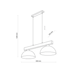 TK Lighting Hängeleuchte Schwarz Metall Holz länglich E27 Esszimmer< Lampen Aus Aller Welt|Skandinavische Lampen