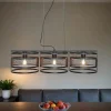 Wohnzimmerlampen|Esszimmer Lampen*Luminex Hängeleuchte Schwarz Modern 3-flammig Mesh Metall E27