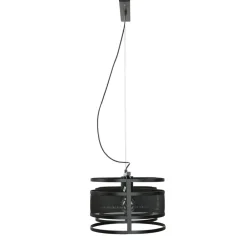 Wohnzimmerlampen|Esszimmer Lampen*Luminex Hängeleuchte Schwarz Modern 3-flammig Mesh Metall E27